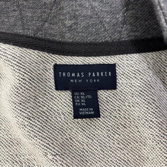 Thomas Parker New York Full Zip Gray Jacket Men's XL Casual Pockets Cotton - Picture 5 of 8